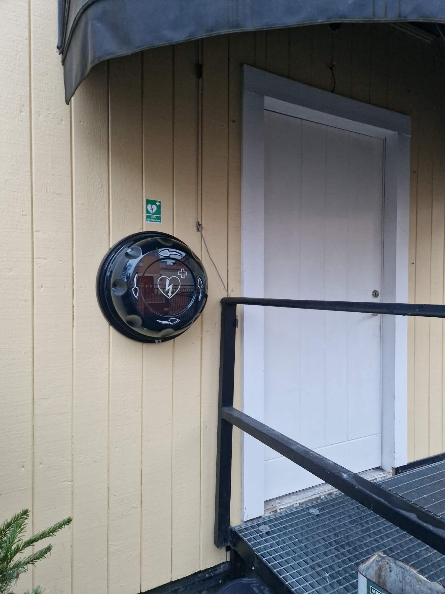 Hjärtstartare (AED) på Grekiskakulturhuset i Uppsala